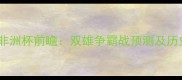 刚果vs加纳非洲杯前瞻双雄争霸战预测及历史交锋深度