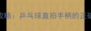直拍握柄选购全攻略乒乓球直拍手柄的正确握法与性能对比