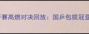 瑞典乒乓球公开赛高燃对决回放国乒包揽冠亚军背后的细节全