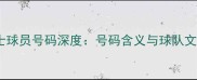 NBA骑士球员号码深度号码含义与球队文化密码