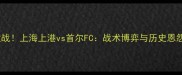 亚冠争冠关键战上海上港vs首尔FC战术博弈与历史恩怨的终极对决