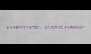 羽毛球控球拉吊实战技巧提升进攻与防守平衡的秘籍