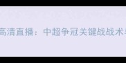 山东鲁能vs重庆力帆高清直播中超争冠关键战战术与历史交锋数据盘点