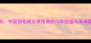 退役原因中国羽毛球女单传奇的10年征途与未来新篇