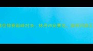 羽毛球世锦赛巅峰对决林丹VS安赛龙谁将问鼎王座