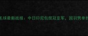 巴黎奥运会羽毛球最新战报中日印尼包揽冠亚军国羽男单折戟背后的技术