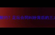退役球员为何突然解约足坛合同纠纷背后的三大内幕与应对策略