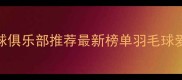 芜湖羽毛球俱乐部推荐最新榜单羽毛球爱好者必看