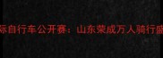 环荣成国际自行车公开赛山东荣成万人骑行盛宴全纪录
