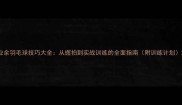 业余羽毛球技巧大全从握拍到实战训练的全面指南附训练计划