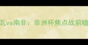 科特迪瓦vs南非非洲杯焦点战前瞻与分析