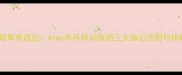 部队乒乓球冠军养成记Army乒乓球训练的三大核心法则与体能提升秘籍