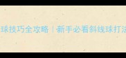 羽毛球斜线球技巧全攻略新手必看斜线球打法与避坑指南
