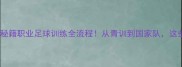 Kachunga球员成长秘籍职业足球训练全流程从青训到国家队这些技巧让你快速进阶