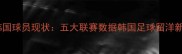 意甲韩国球员现状五大联赛数据韩国足球留洋新趋势