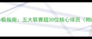 451阵型终极指南五大联赛超30位核心球员附战术图解