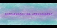 羽毛球协会委员职责与工作指南从赛事组织到会员管理全