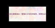 足球比赛数据全看懂比分背后的秘密观赛党必看