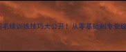 李玲蔚羽毛球训练技巧大公开从零基础到专业级提升指南