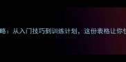 乒乓球比赛全攻略从入门技巧到训练计划这份表格让你快速提升球技