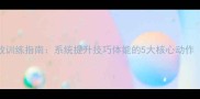 羽毛球每日高效训练指南系统提升技巧体能的5大核心动作入门者必看