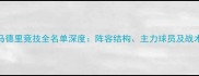 赛季马德里竞技全名单深度阵容结构主力球员及战术打法