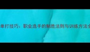 羽毛球单打技巧职业选手的制胜法则与训练方法全公开