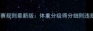 武林风比赛规则最新版体重分级得分细则违规处理全