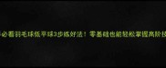 新手必看羽毛球低平球3步练好法零基础也能轻松掌握高阶技巧