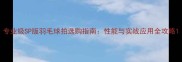专业级SP版羽毛球拍选购指南性能与实战应用全攻略