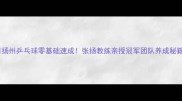 扬州乒乓球零基础速成张扬教练亲授冠军团队养成秘籍