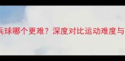 篮球和乒乓球哪个更难深度对比运动难度与技巧差异