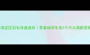 北京大学海淀区羽毛球速成班零基础学生党3个月从萌新变国标选手