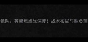 切尔西vs狼队英超焦点战深度战术布局与胜负预测全公开