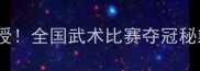 李连杰亲授全国武术比赛夺冠秘籍大公开