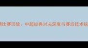 天津泰达vs天津权健高清比赛回放中超经典对决深度与赛后技术统计附完整视频链接