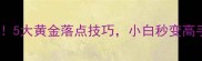 羽毛球单打必看5大黄金落点技巧小白秒变高手附实战图解