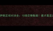 中国VS伊朗足球对决全10场交锋数据谁才是亚洲王者
