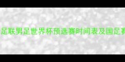 国际足联男足世界杯预选赛时间表及国足赛程