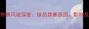 英格兰队停赛风波深度球员禁赛原因影响及未来展望