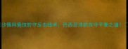 沙佩科竞技防守反击战术巴西足球的攻守平衡之道
