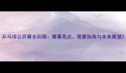 乒乓球公开赛全回顾赛事亮点观赛指南与未来展望