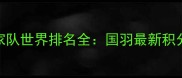中国羽毛球国家队世界排名全国羽最新积分榜及未来展望