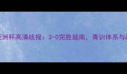 日本vs越南亚洲杯高清战报3-0完胜越南青训体系与战术部署深度