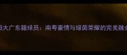恒大广东籍球员南粤豪情与绿茵荣耀的完美融合