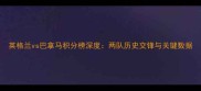 英格兰vs巴拿马积分榜深度两队历史交锋与关键数据