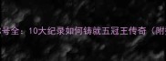 C罗欧冠历史最佳球员称号全10大纪录如何铸就五冠王传奇附数据对比与经典战役