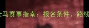 中国马拉松全马赛事指南报名条件路线与完赛攻略