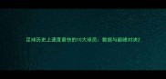 足球历史上速度最快的10大球员数据与巅峰对决