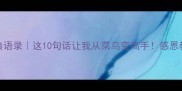 羽毛球老师经典语录这10句话让我从菜鸟变高手感恩教练的5年陪伴
